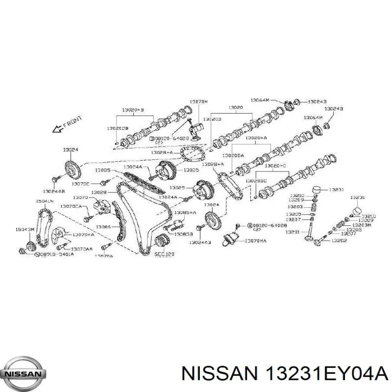 13231EY04A Nissan/Infiniti Compensador hidrâulico (empurrador hidrâulico), empurrador de válvulas