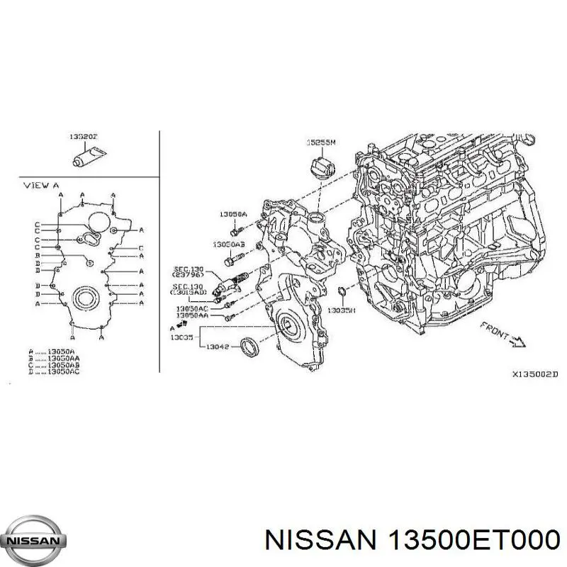  Nissan/Infiniti 13500ET000 preço, a partir de 528,87 USD