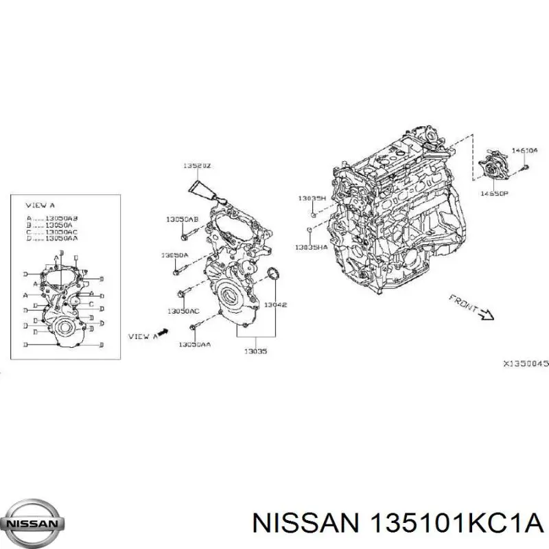 Vedação dianteira de cambota de motor BHH956A0 NOK