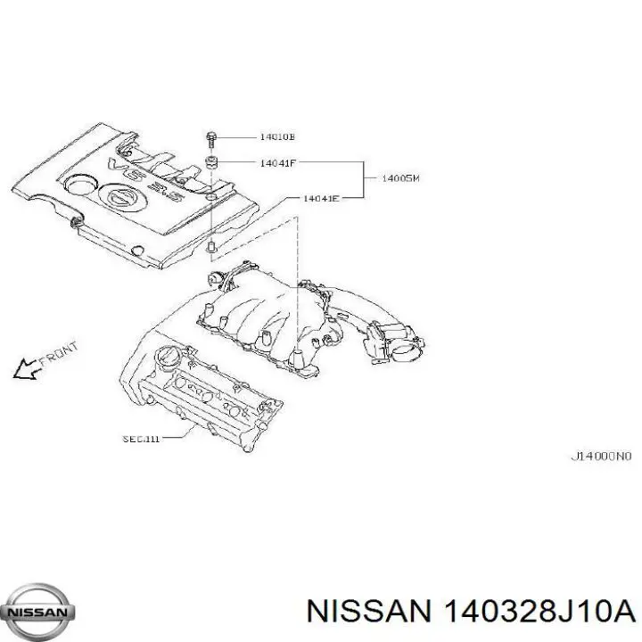 Vedante superior de tubo coletor de admissão Nissan/Infiniti 140328J10A preço, a partir de 22,41 USD