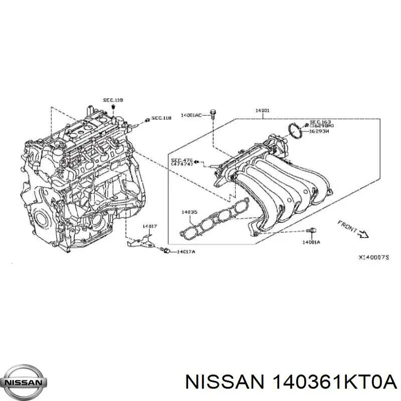 Vedante de tubo coletor de escape Renault (RVI) 140361KT0A preço, a partir de 10,89 USD
