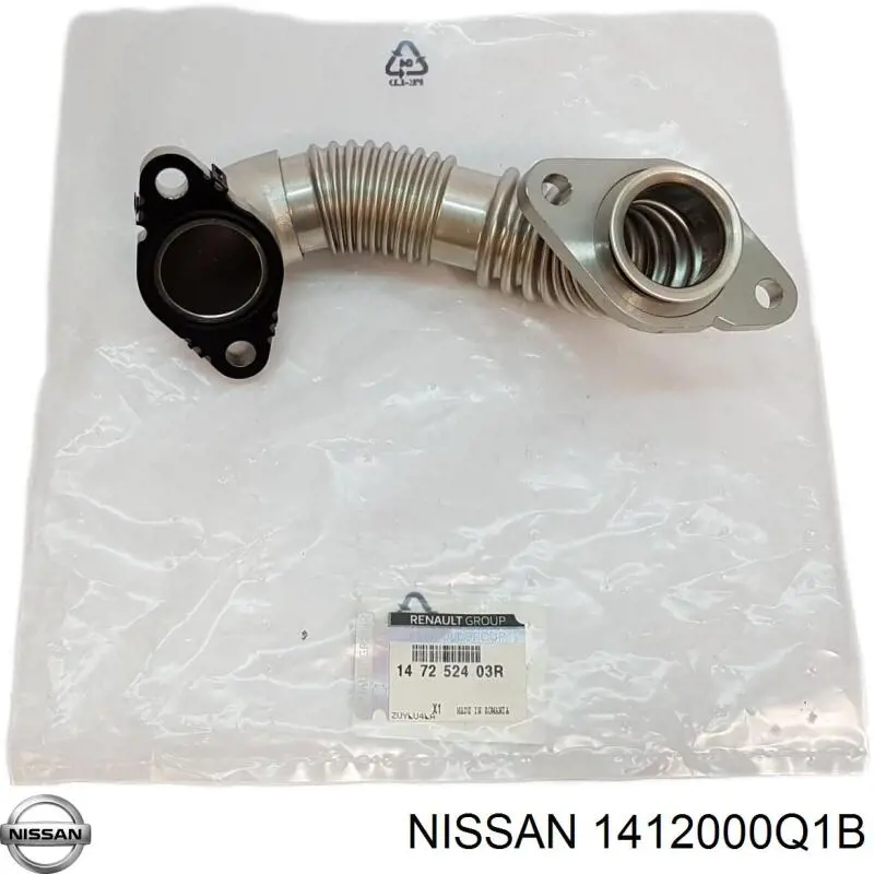 1412000Q1B Renault (RVI) Cano derivado do sistema de recirculação dos gases de escape EGR