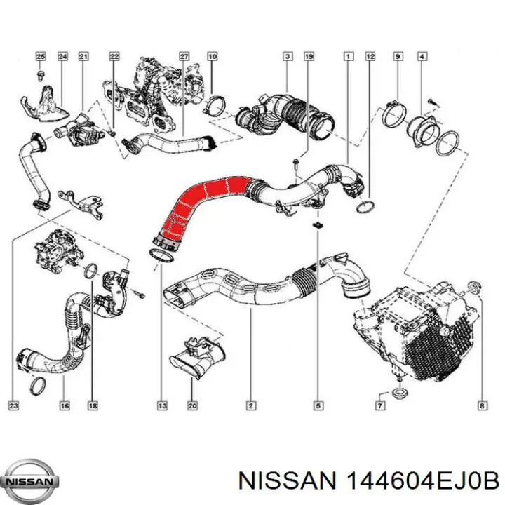 Mangueira (cano derivado) de intercooler GPPNS048 NTY
