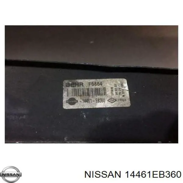 14461EB360 Nissan/Infiniti Radiador de intercooler