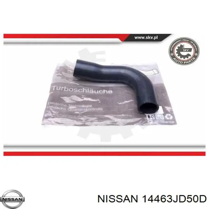 14463JD50D Nissan/Infiniti Mangueira (cano derivado) de intercooler