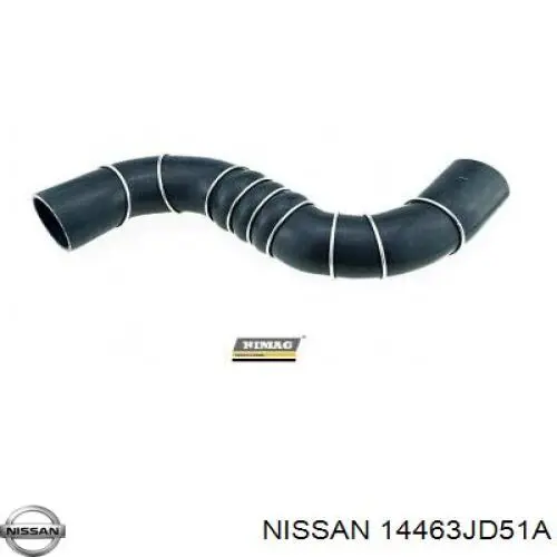 14463JD51A Nissan/Infiniti Mangueira (cano derivado) de intercooler