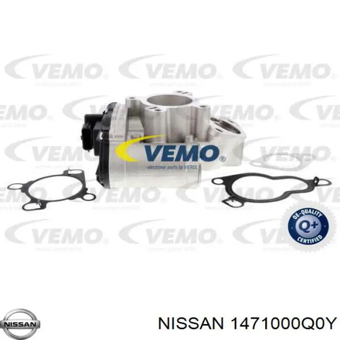 Compre 1471000Q0Y Nissan/Infiniti Válvula EGR de recirculação dos gases