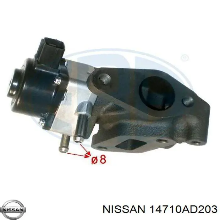 14710AD203 Nissan/Infiniti Válvula EGR de recirculação dos gases