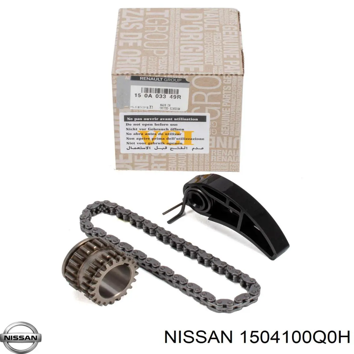 1504100Q0H Nissan/Infiniti Cadeia de bomba de óleo, kit