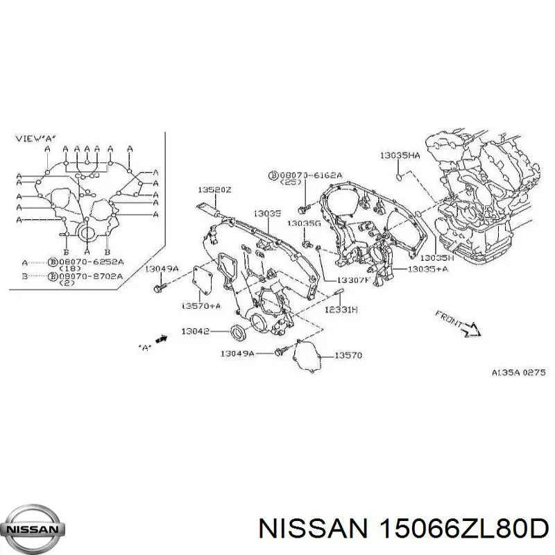  Nissan/Infiniti 15066ZL80D preço, a partir de 27,99 USD