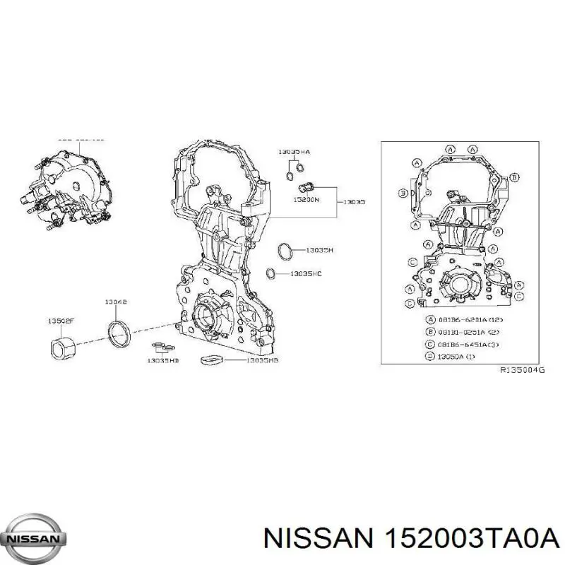 Filtro de óleo Nissan/Infiniti 152003TA0A preço, a partir de 79,46 USD