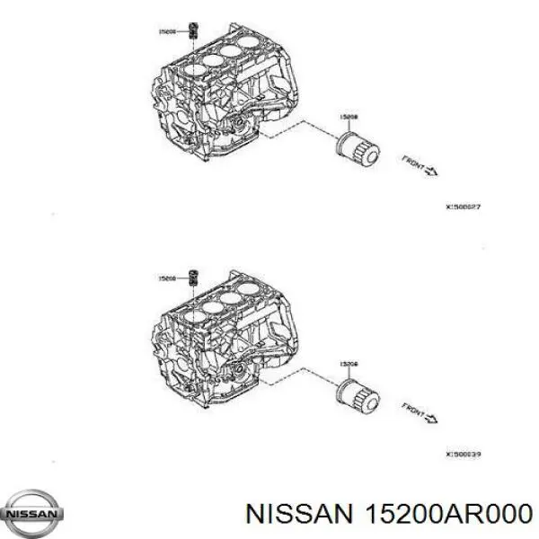 15200AR000 Nissan/Infiniti Filtro de óleo