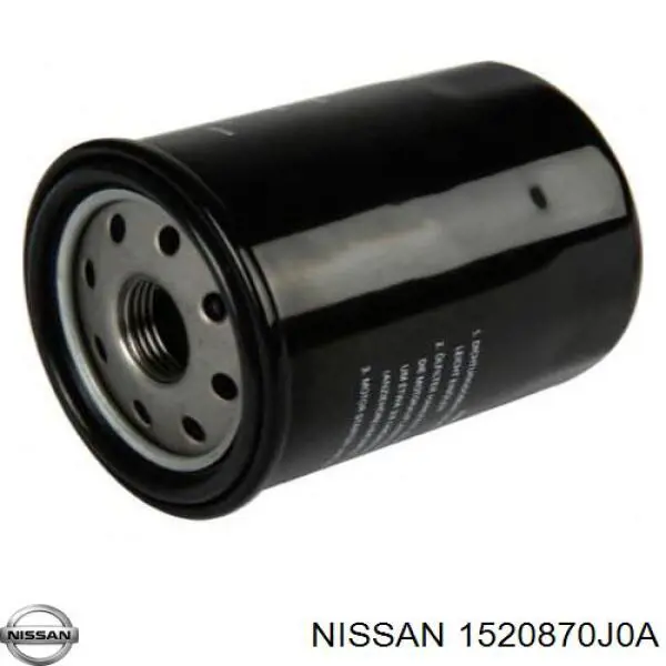 1520870J0A Nissan/Infiniti Filtro de óleo