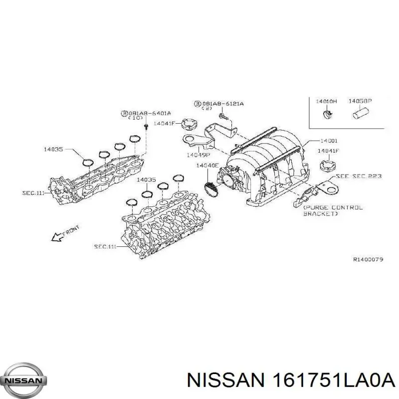 Vedante da válvula de borboleta Nissan Patrol  Y62