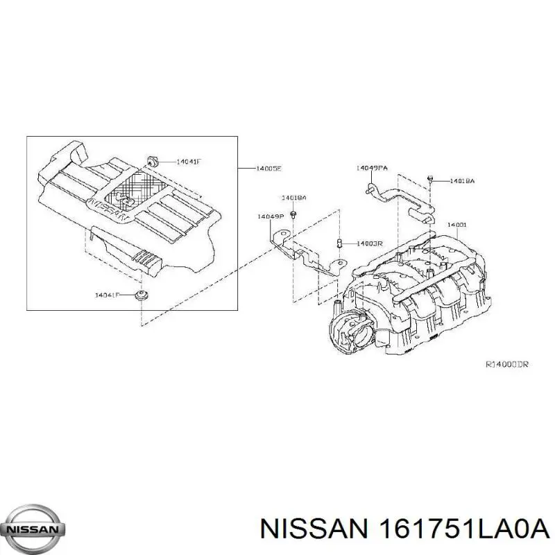 161751LA0A Nissan/Infiniti Vedante da válvula de borboleta