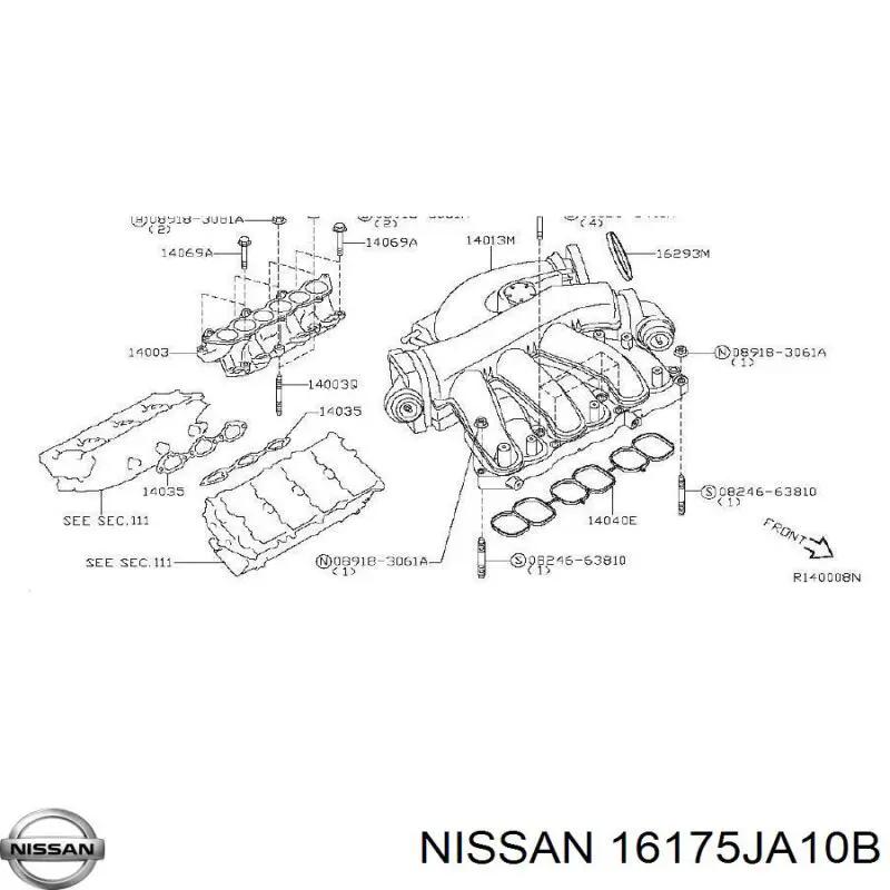Compre 16175JA10B Nissan/Infiniti Vedante da válvula de borboleta