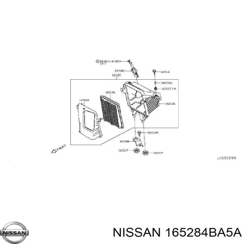 165284BA5A Nissan/Infiniti Caixa de filtro de ar