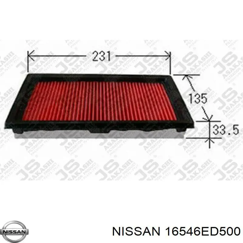 Compre 16546ED500 Nissan/Infiniti Filtro de ar