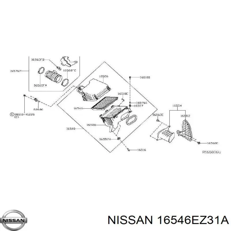 16546EZ31A Nissan/Infiniti Filtro de ar
