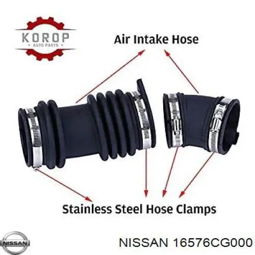 Compre 16576CG00A Nissan/Infiniti Cano derivado de ar, saída de filtro de ar
