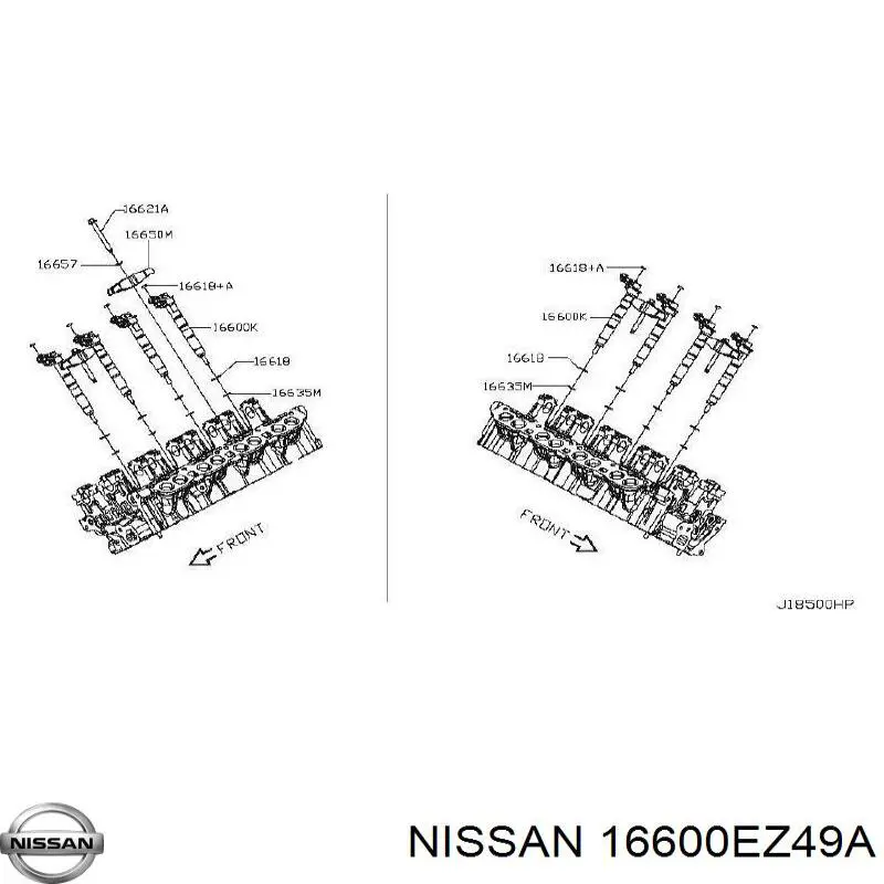Injetor de injeção de combustível Nissan/Infiniti 16600EZ49A preço, a partir de 366,67 USD