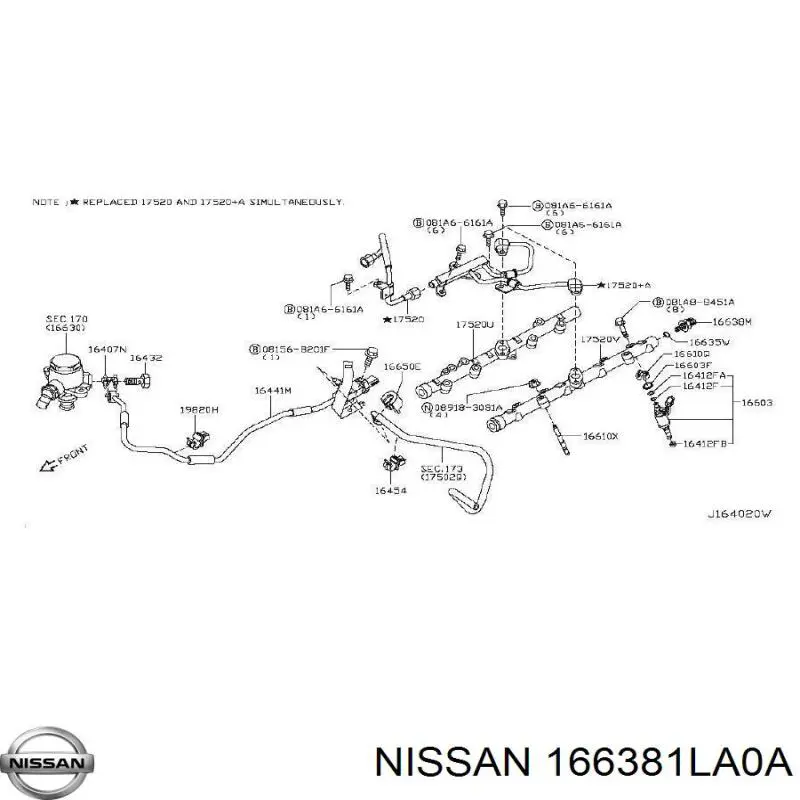 Sensor de pressão de combustível Nissan/Infiniti 166381LA0A preço, a partir de 145,90 USD