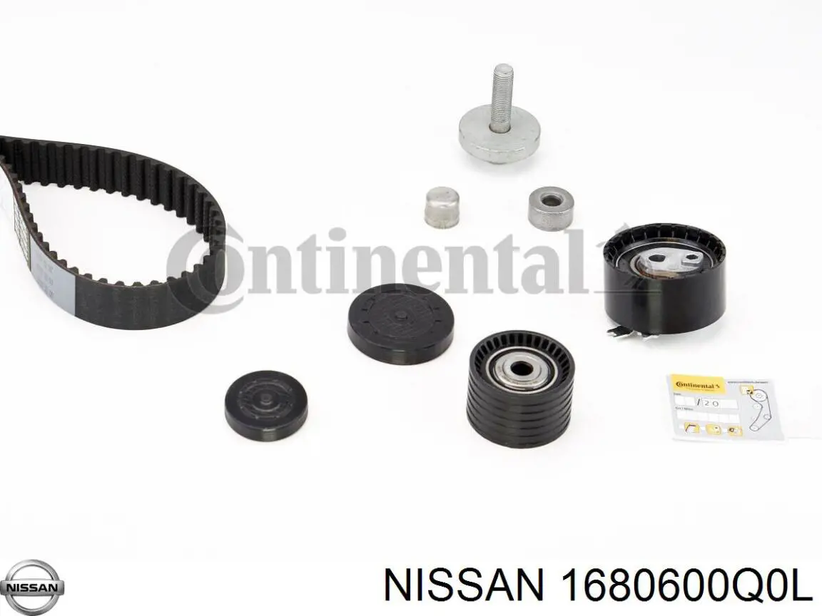 Correia do mecanismo de distribuição de gás, kit Nissan/Infiniti 1680600Q0L