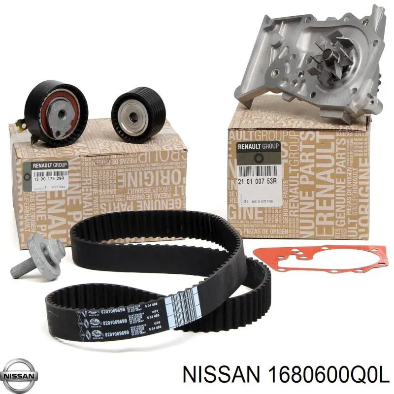 Correia do mecanismo de distribuição de gás, kit 1680600Q0L Nissan/Infiniti