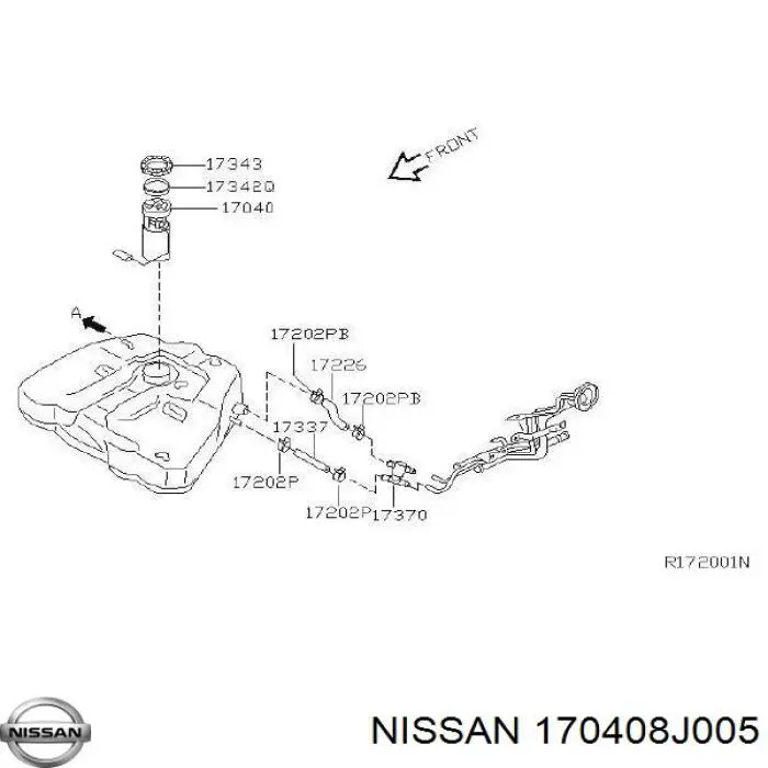 Módulo de bomba de combustível com sensor do nível de combustível Nissan Altima L31 