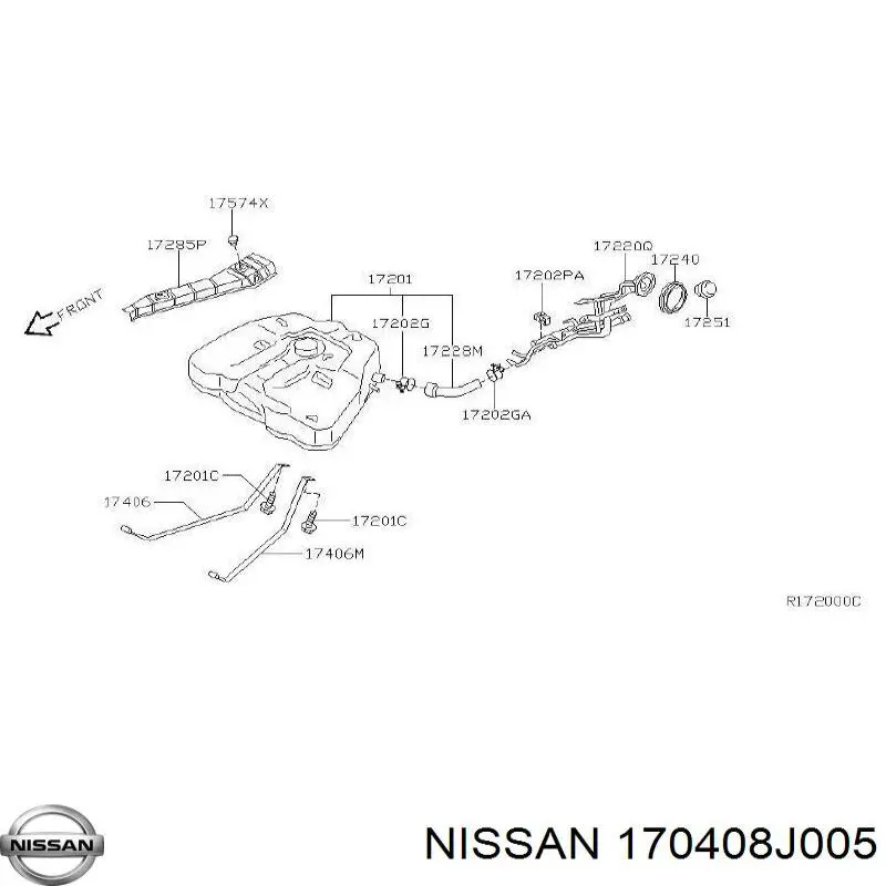 Compre 170408J000 Nissan/Infiniti Módulo de bomba de combustível com sensor do nível de combustível