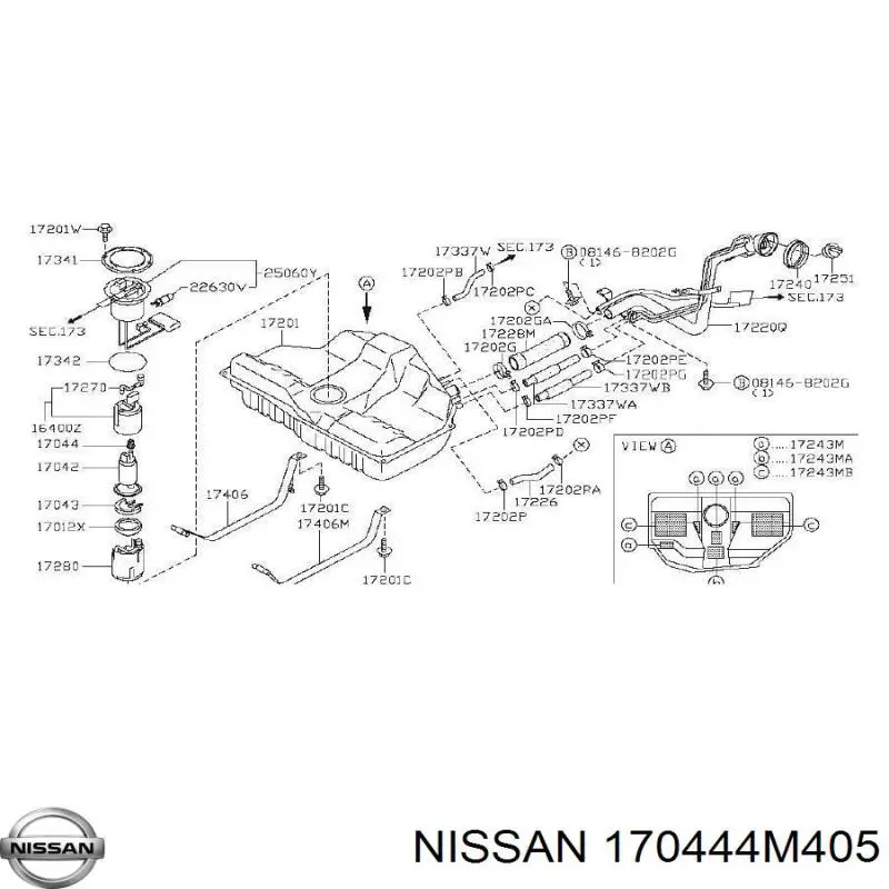  Nissan/Infiniti 170444M405 preço, a partir de 10,38 USD