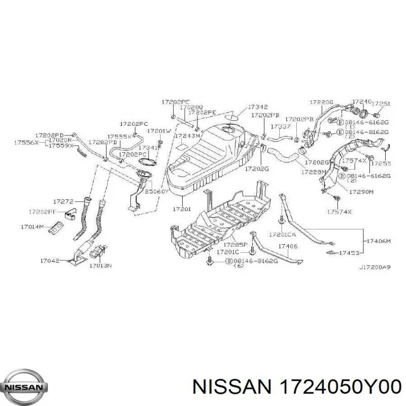  Nissan/Infiniti 1724050Y00 preço, a partir de 97,87 USD