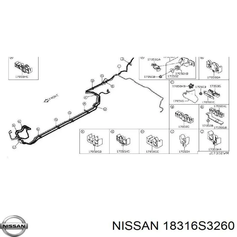  Nissan/Infiniti 18316S3260 preço, a partir de 22,75 USD