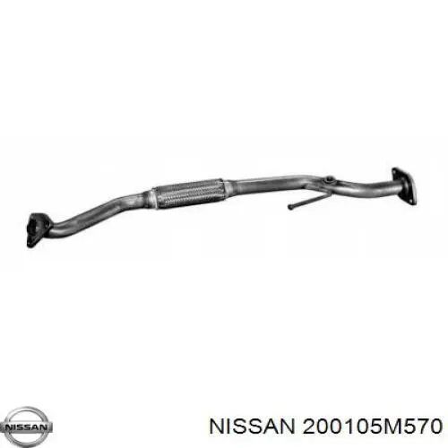 200105M570 Nissan/Infiniti Tubo de admissão dianteiro (calças) do silenciador
