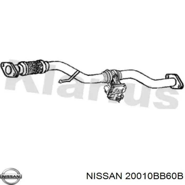 20010BB60B Nissan/Infiniti Silenciador, parte dianteira