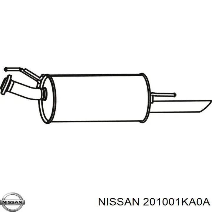 201001KA0A Nissan/Infiniti Silenciador, parte traseira