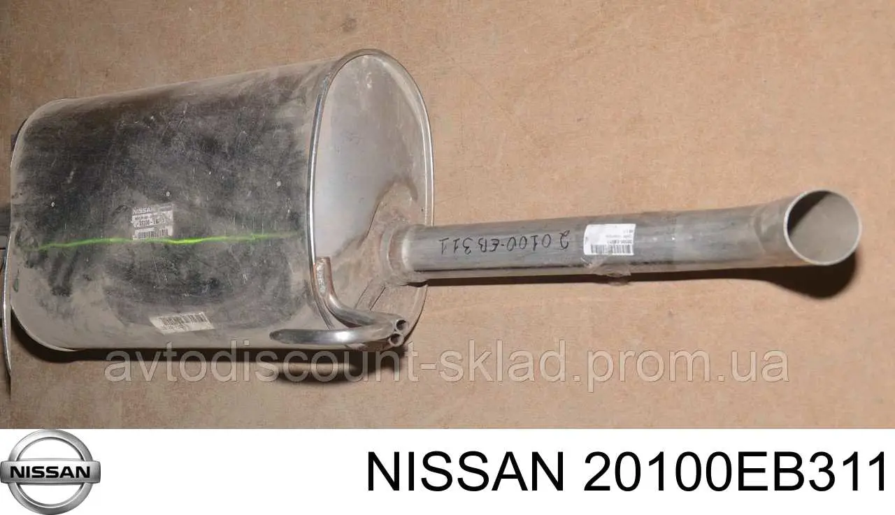 20100EB311 Nissan/Infiniti Silenciador, parte traseira