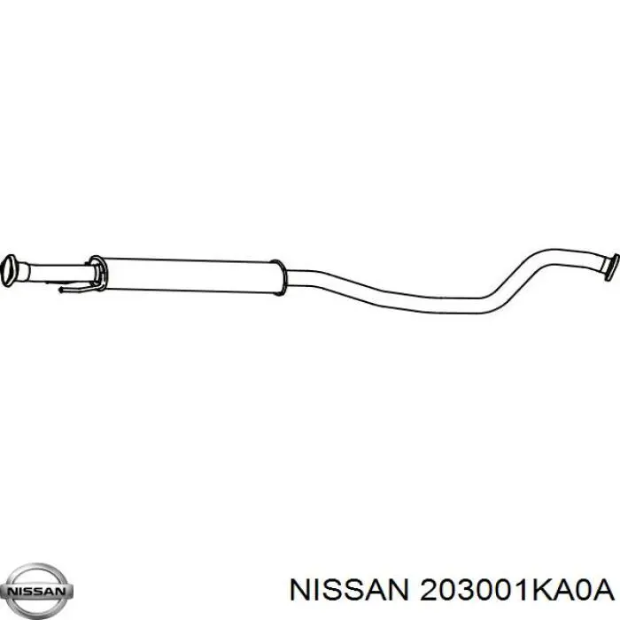 203001KA0A Nissan/Infiniti Silenciador, parte central