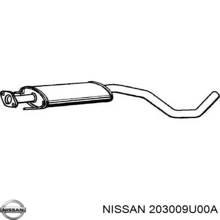 203009U00A Nissan/Infiniti Silenciador, parte central