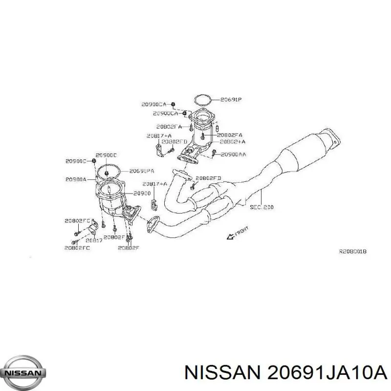 Vedante de tubo de admissão do silenciador Nissan/Infiniti 20691JA10A preço, a partir de 16,23 USD