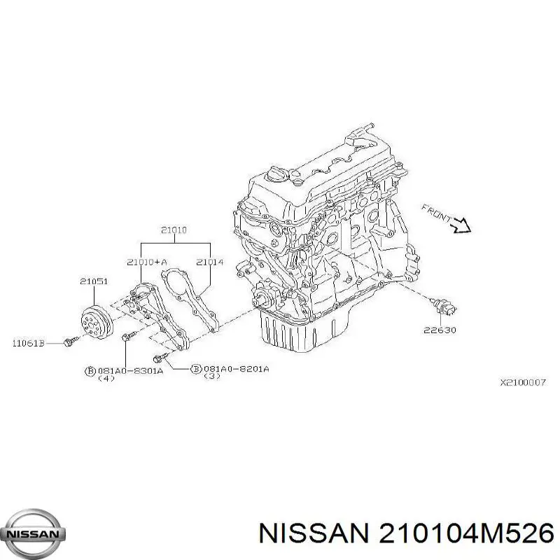 Bomba de água (bomba) de esfriamento Nissan/Infiniti 210104M526 preço, a partir de 84,72 USD