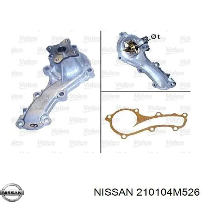 210104M526 Nissan/Infiniti Bomba de água (bomba) de esfriamento