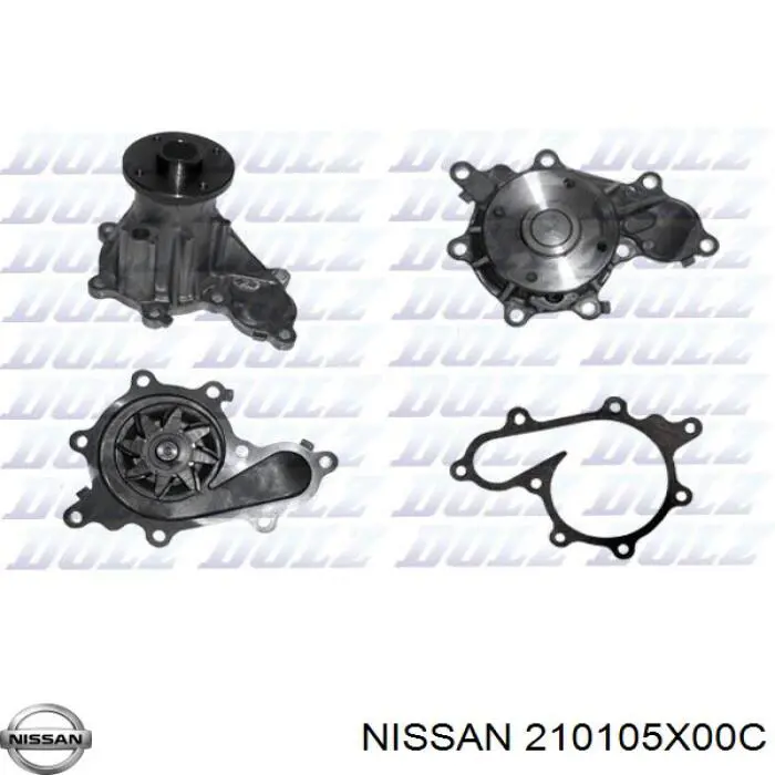 Compre 210105X00C Nissan/Infiniti Bomba de água (bomba) de esfriamento