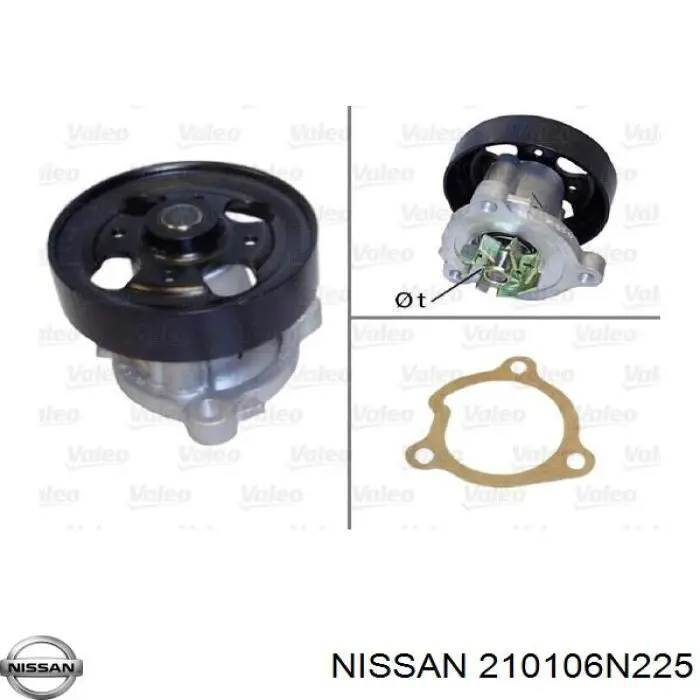 210106N225 Nissan/Infiniti Bomba de água (bomba) de esfriamento