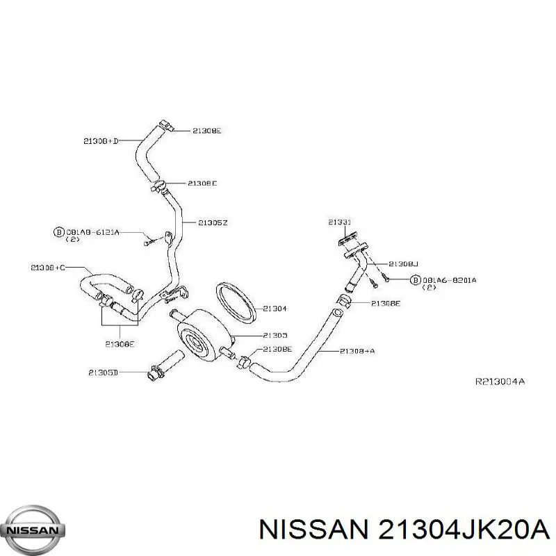 Vedante do radiador de óleo Nissan/Infiniti 21304JK20A preço, a partir de 4,26 USD