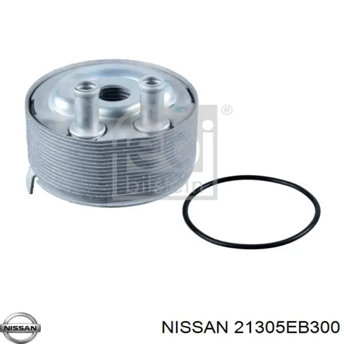 21305EB300 Nissan/Infiniti Radiador de óleo (frigorífico), debaixo de filtro