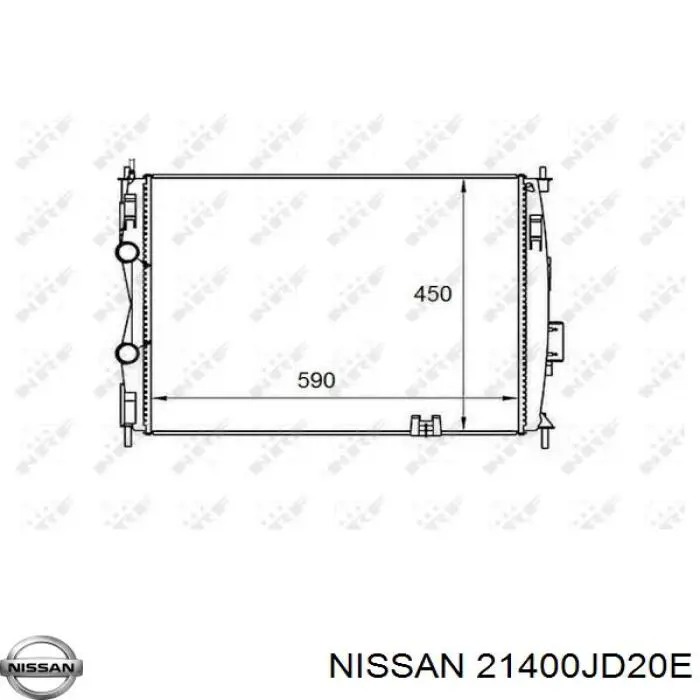 Radiador de esfriamento de motor Nissan/Infiniti 21400JD20E preço, a partir de 105,49 USD