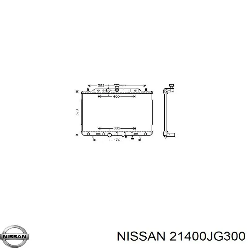 Compre 21400JG300 Nissan/Infiniti Radiador de esfriamento de motor