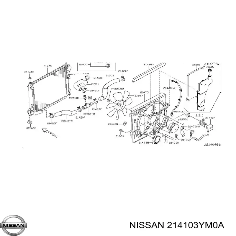 Radiador de esfriamento de motor Nissan/Infiniti 214103YM0A preço, a partir de 137,76 USD