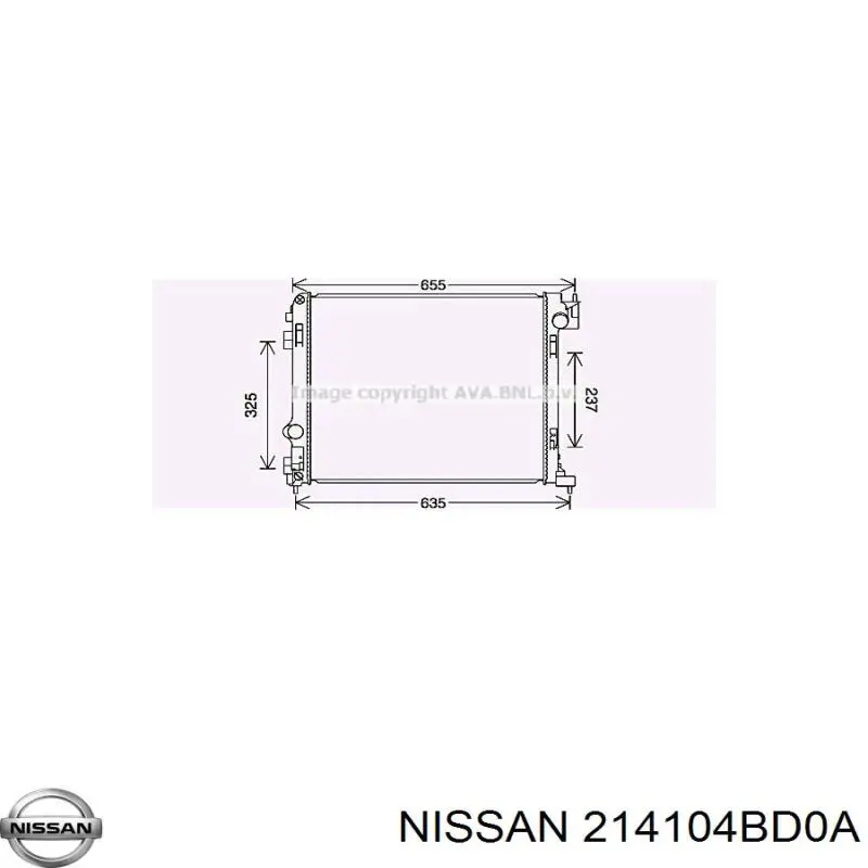 Radiador de esfriamento de motor Renault (RVI) 214104BD0A preço, a partir de 150,14 USD